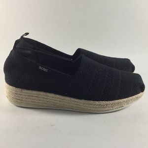 Bobs Skechers highlights 2.0 womens espadrille shoes black size 10 113672